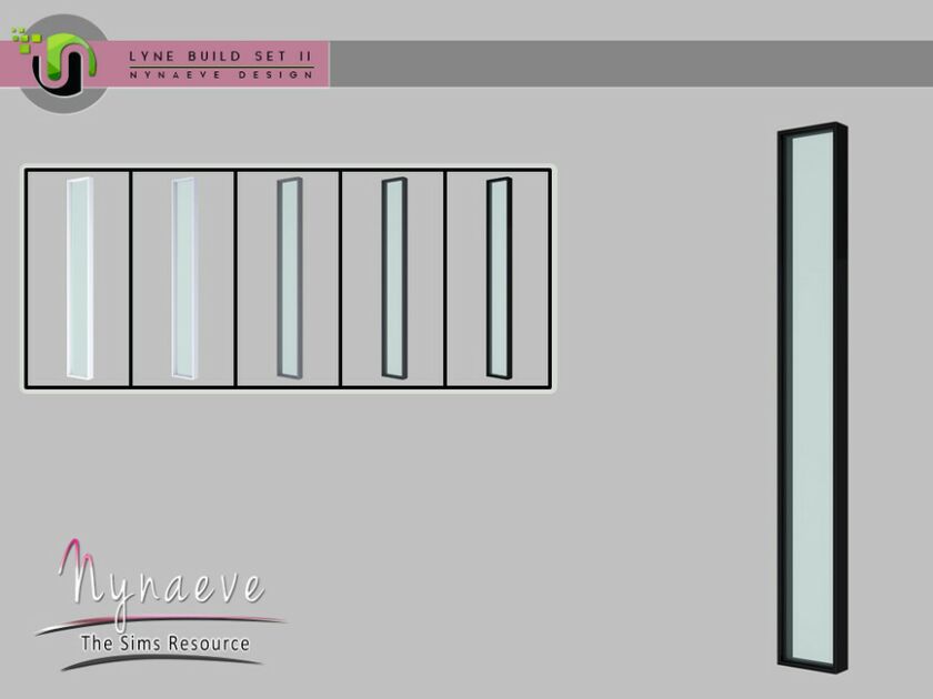 Lyne Build SET II – Medium Window – 1×1 Left Sims 4 CC