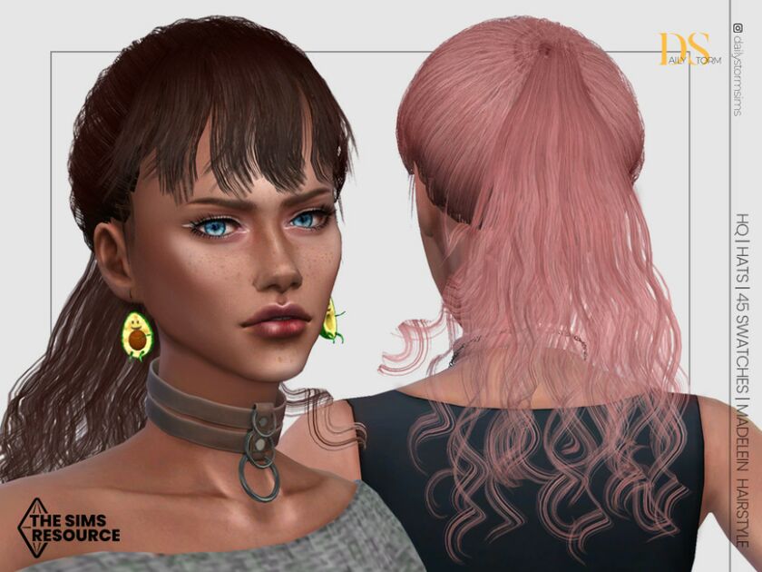 Madelein Hairstyle By Dailystorm Sims 4 CC