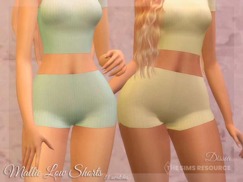 Mallie LOW Shorts By Dissia Sims 4 CC