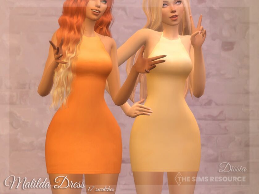 Matilda Dress By Dissia Sims 4 CC