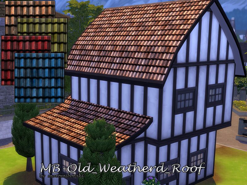 Mb-Old_Weathered_Roof Sims 4 CC