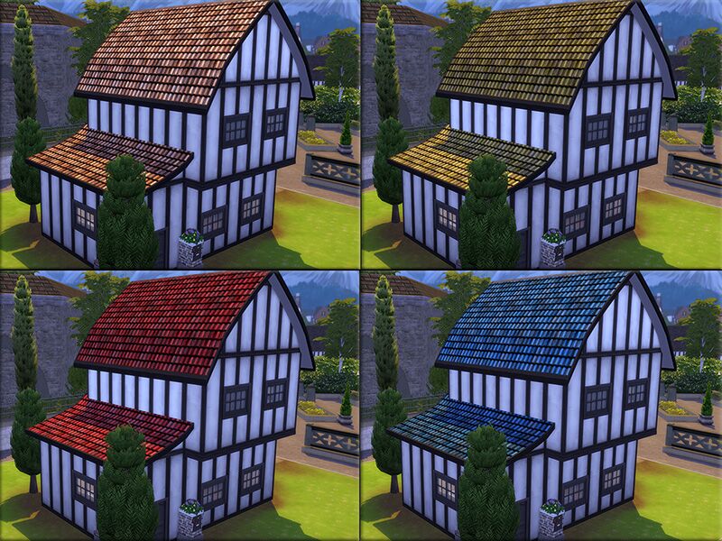 sims 4 cc mb old weathered roof by matomibotaki 2