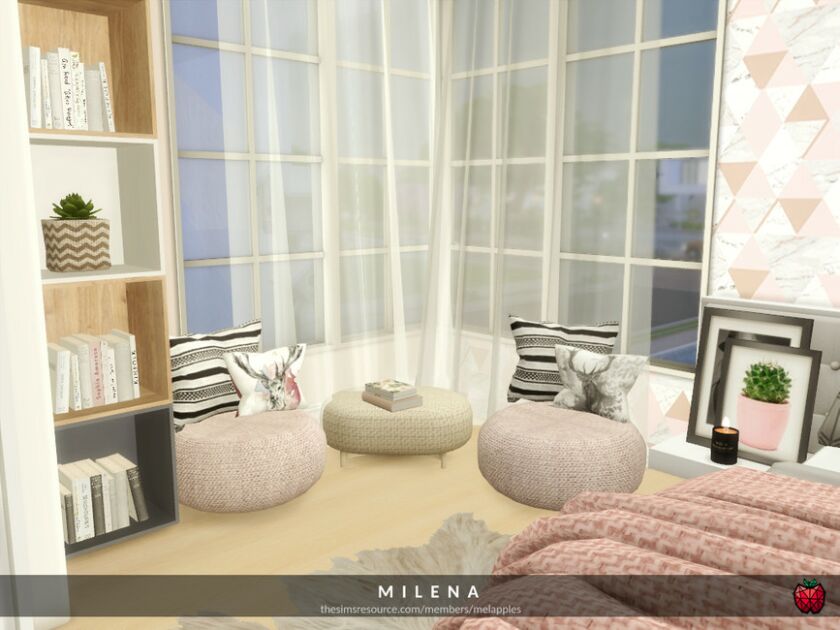 sims 4 cc milena bedroom by melapples 2