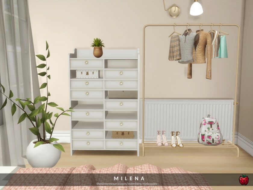 sims 4 cc milena bedroom by melapples 3