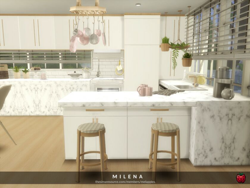 sims 4 cc milena kitchen and dining by melapples 4