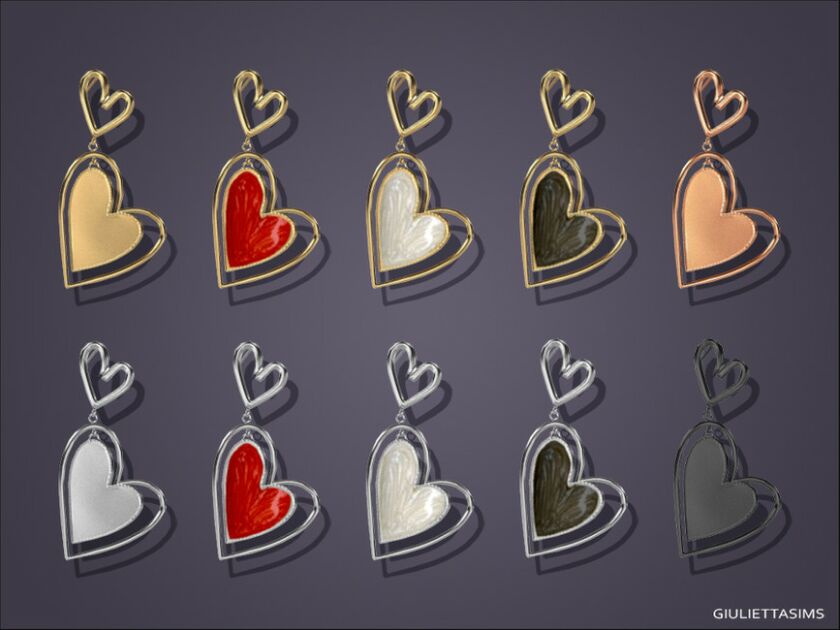 sims 4 cc mirabella heart earrings by feyona 2