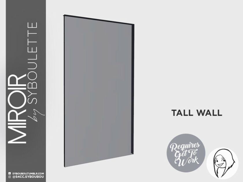 Mirror SET – Window (2 Tiles – Tall) Sims 4 CC