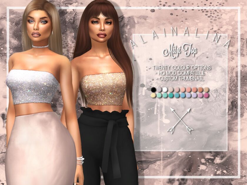 Mitzi TOP By Alainalina Sims 4 CC