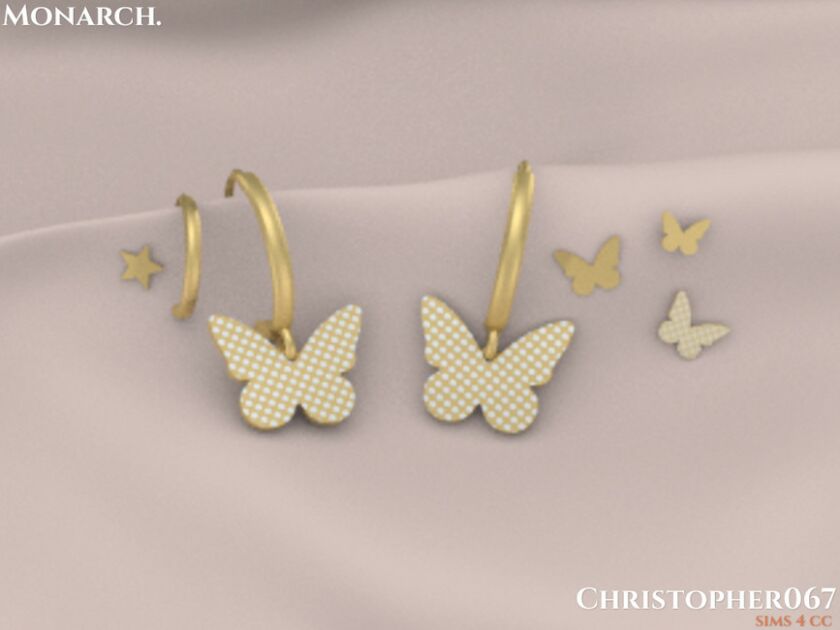 sims 4 cc monarch earrings christopher067 by christopher067 3