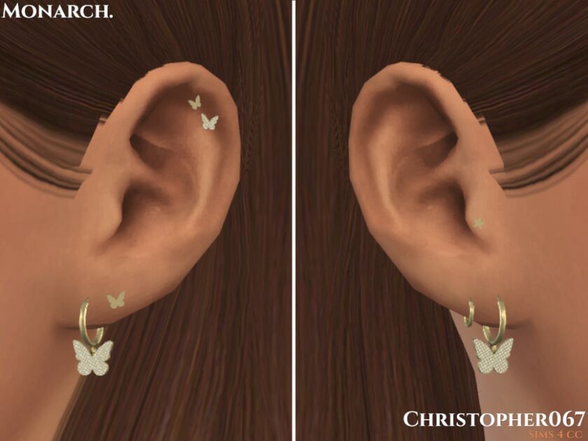 sims 4 cc monarch earrings christopher067 by christopher067 4