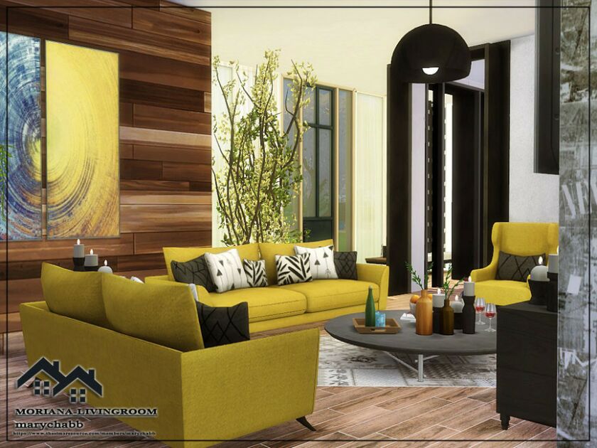 sims 4 cc moriana livingroom by marychabb 4