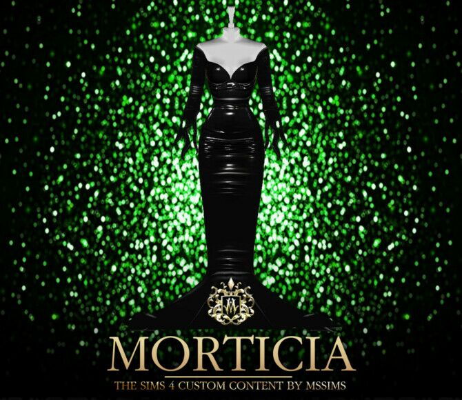 Morticia Gown By Mssims Sims 4 CC