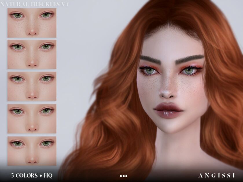 Natural Freckles V4 By Angissi Sims 4 CC