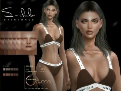 Natural Shine Skintones For Female(Choco) By S-Club Sims 4 CC