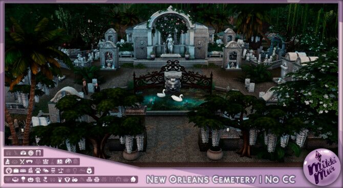 NEW Orleans Cemetery By Mikkimur Sims 4 CC