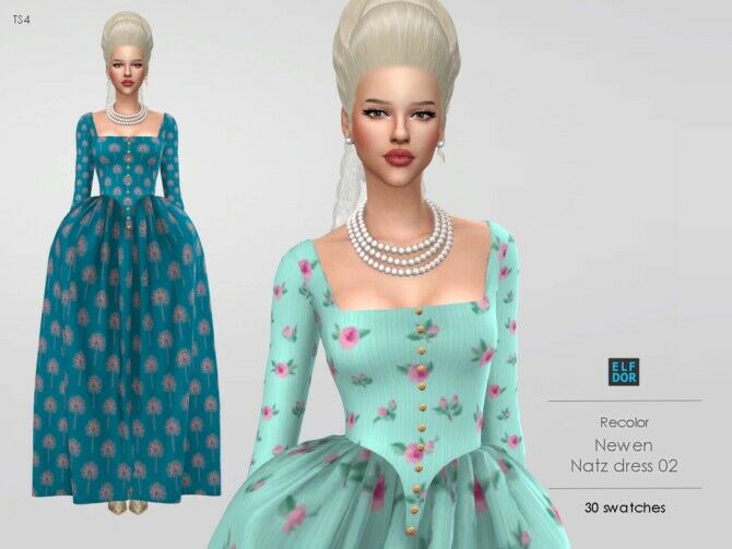 Newen Natz Dress 02 RC Sims 4 CC