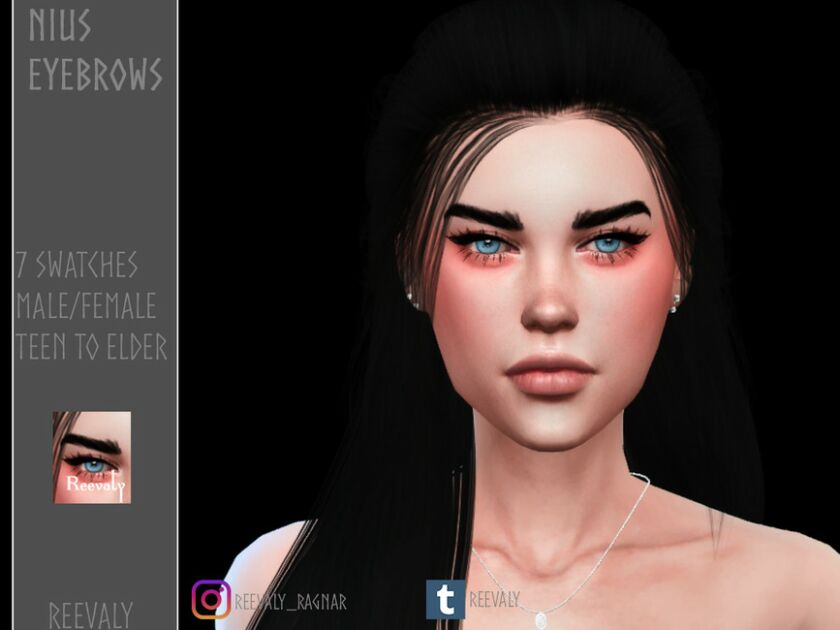 Nius Eyebrows By Reevaly Sims 4 CC