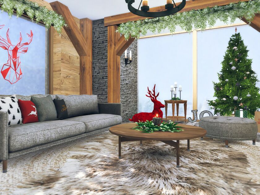 sims 4 cc noella living room by rirann 4