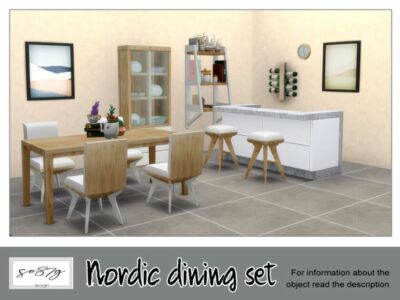 Nordic Dining SET Sims 4 CC