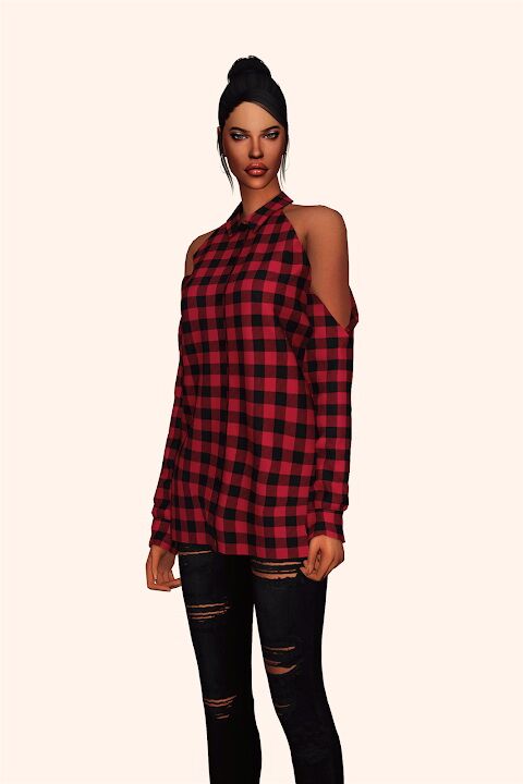 sims 4 cc off shoulder shirt at gorilla by gorilla 3