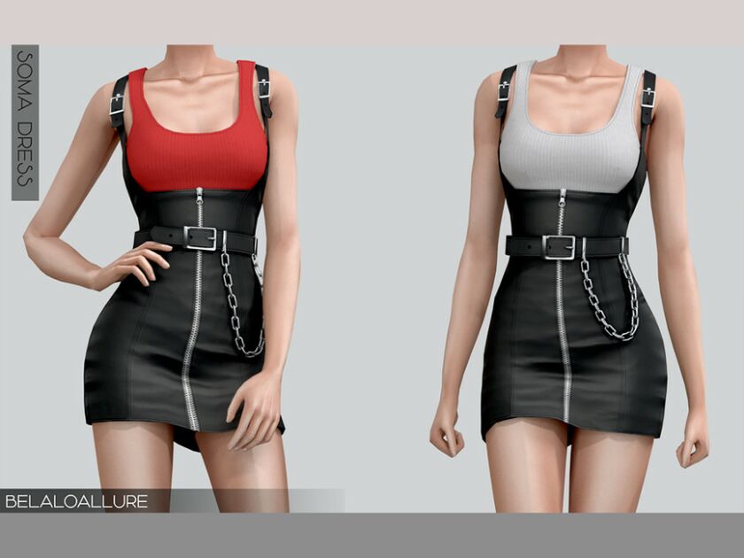 sims 4 cc patreon belaloallure soma dress by belal1997 2