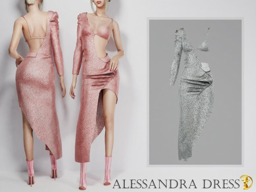 Alessandra Dress By Turksimmer Sims 4 CC