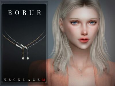 Pearl Necklace By Bobur3 Sims 4 CC