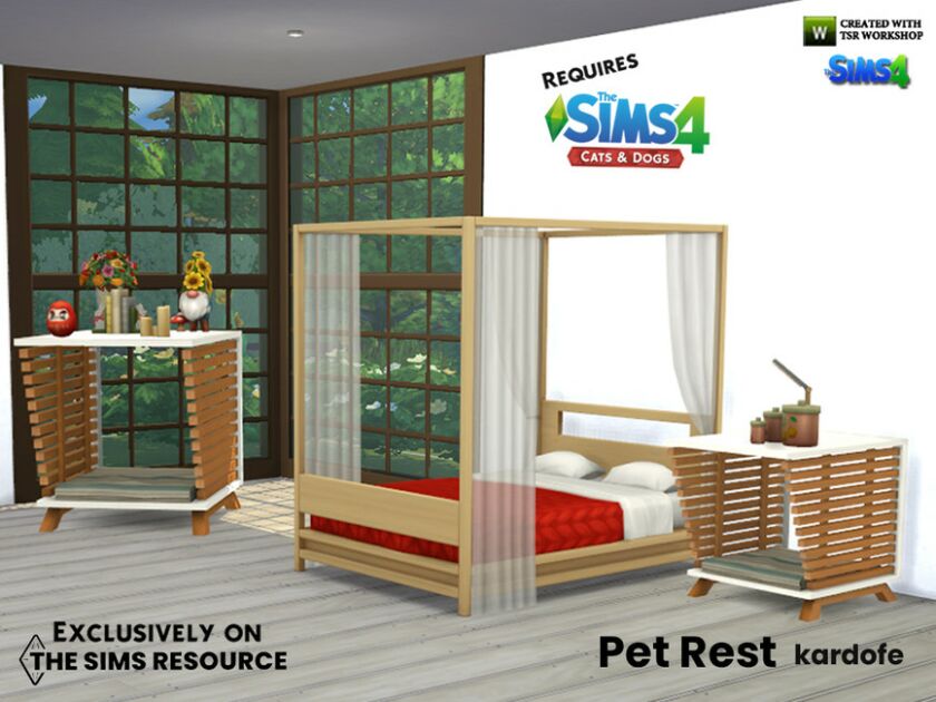 sims 4 cc pet rest by kardofe 3