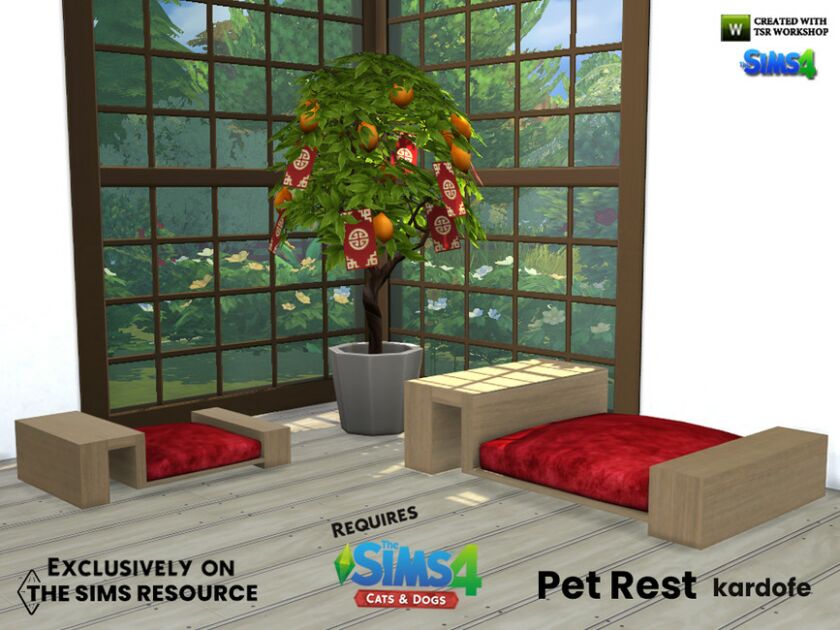 sims 4 cc pet rest by kardofe 4