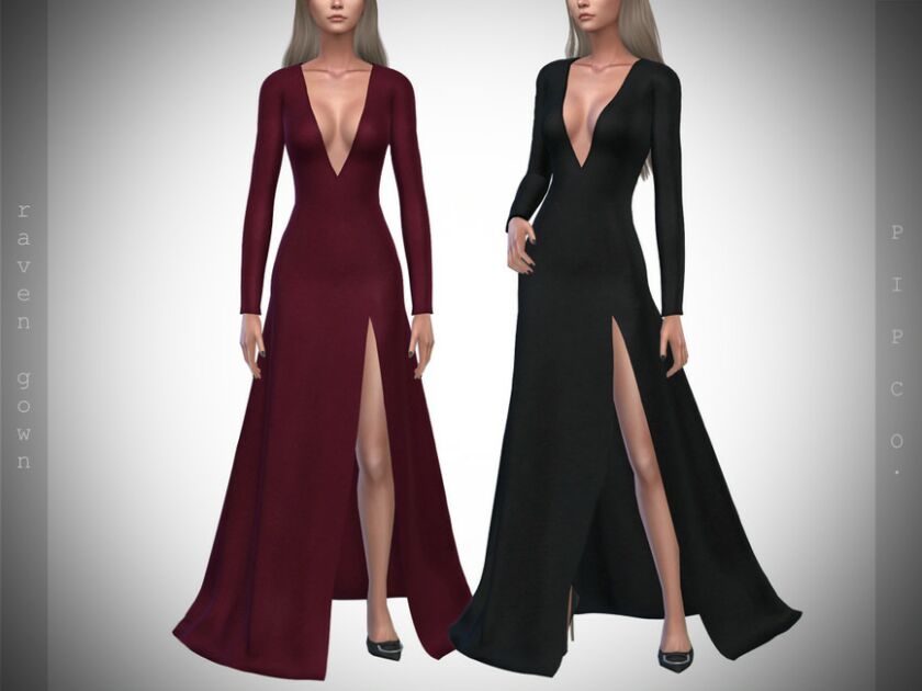 Pipco – Raven Gown Sims 4 CC