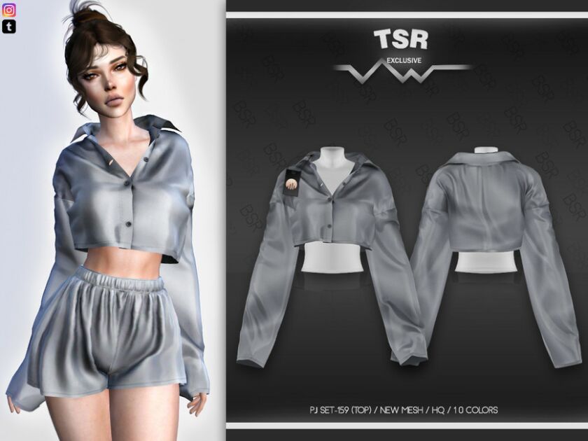 PJ SET-159 (TOP) BD552 By Busra-Tr Sims 4 CC