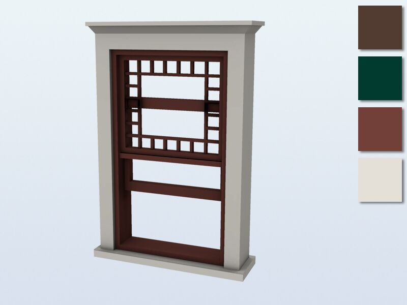 Queen Anne Window Open Counter 1×1 Sims 4 CC