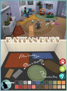 Rattan Rugs Sims 4 CC