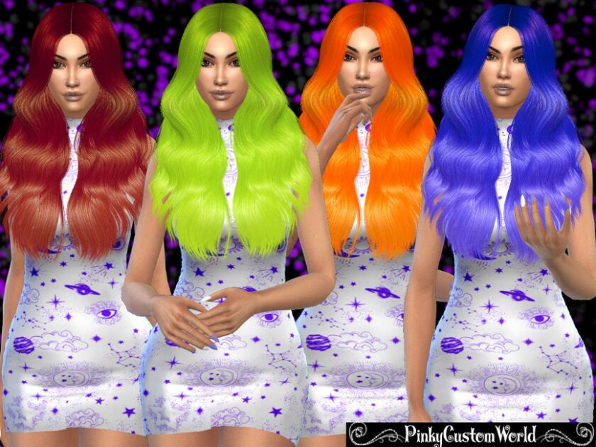 sims 4 cc recolor of leahlilliths mari hair by pinkycustomworld 2