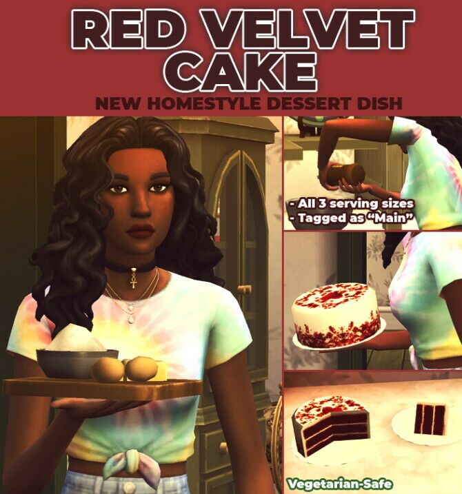 RED Velvet Cake Custom Recipe By Robinklocksley Sims 4 CC