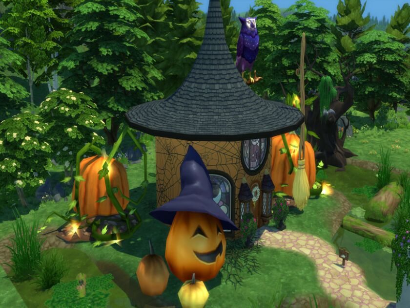 sims 4 cc retail pumpkin witch hat by susancho93 3