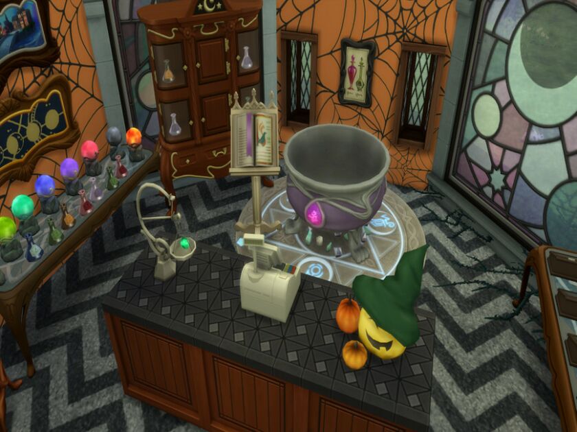 sims 4 cc retail pumpkin witch hat by susancho93 6