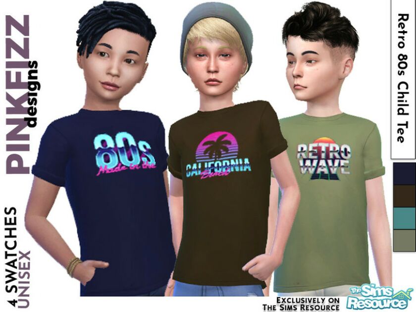 sims 4 cc retro 80s child tee by pinkfizzzzz 2