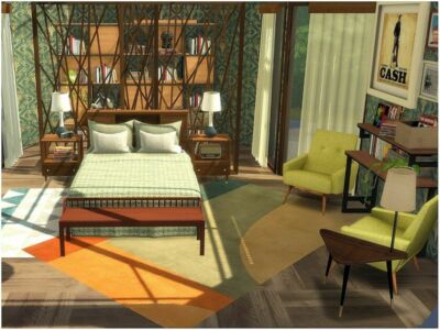 Retro Bedroom By Lotsbymanal Sims 4 CC