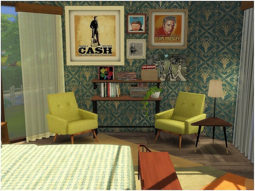 sims 4 cc retro bedroom by lotsbymanal 2