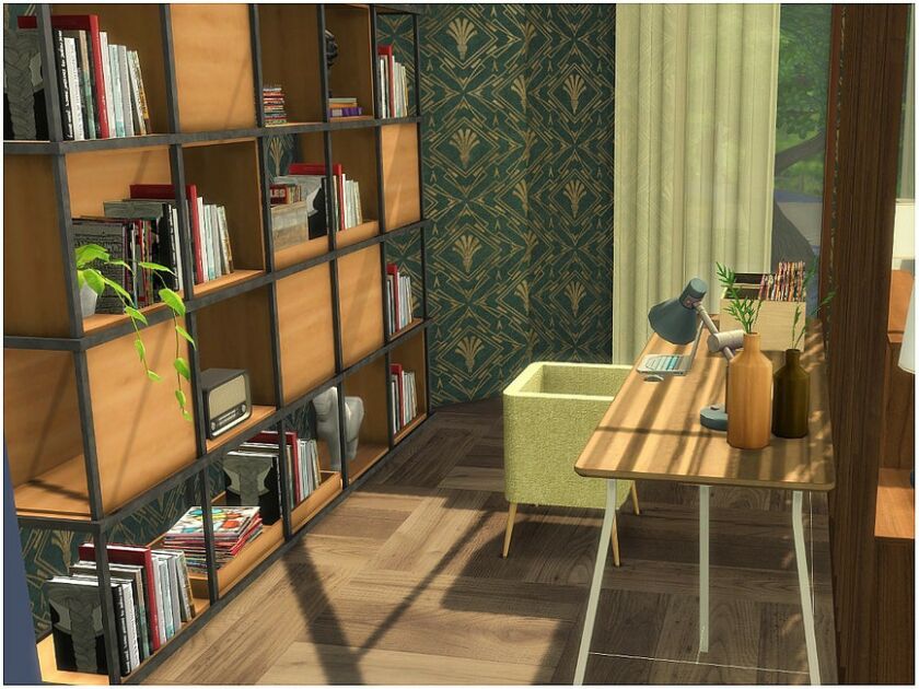 sims 4 cc retro bedroom by lotsbymanal 3