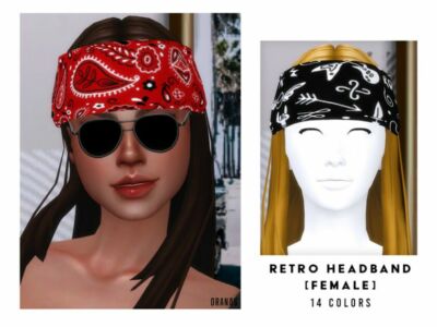 Retro Headband By Oranostr Sims 4 CC