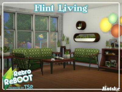 Retro Reboot Flint Living By Mutske Sims 4 CC