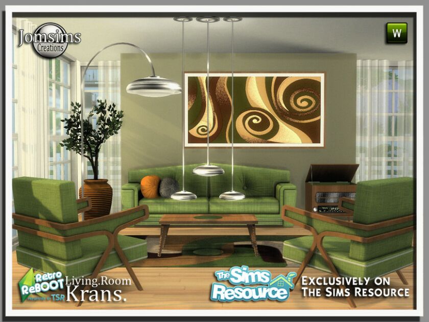 sims 4 cc retro reboot krans living room by jomsims 2