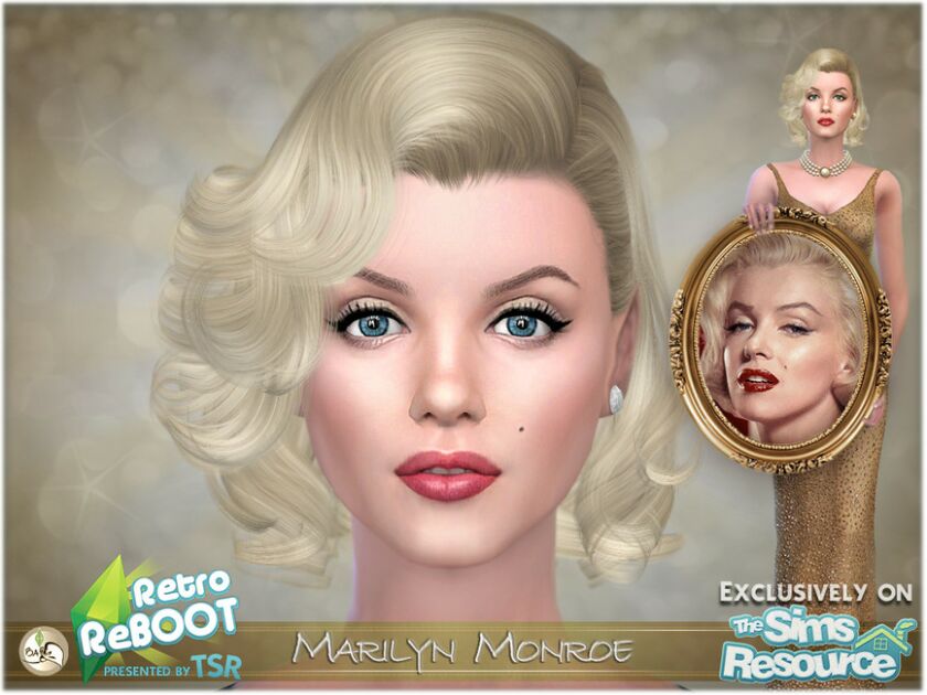 Retro Reboot – Marilyn Monroe By Bakalia Sims 4 CC