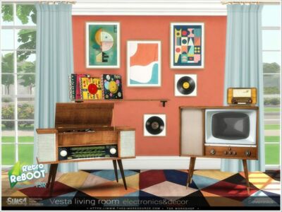 [Retroreboot] Vesta Livingroom Electronics/Decor By Severinka_ Sims 4 CC