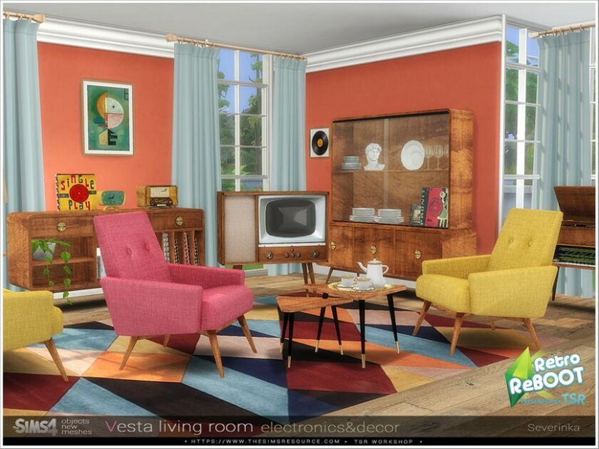 sims 4 cc retroreboot vesta livingroom electronics decor by severinka 2