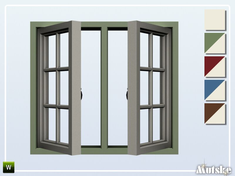 Richmond Window Counter Open 2×1 Sims 4 CC