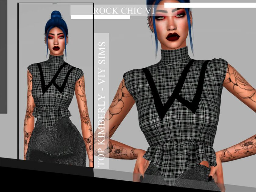 Rock Chic VI – TOP Kimberly Sims 4 CC