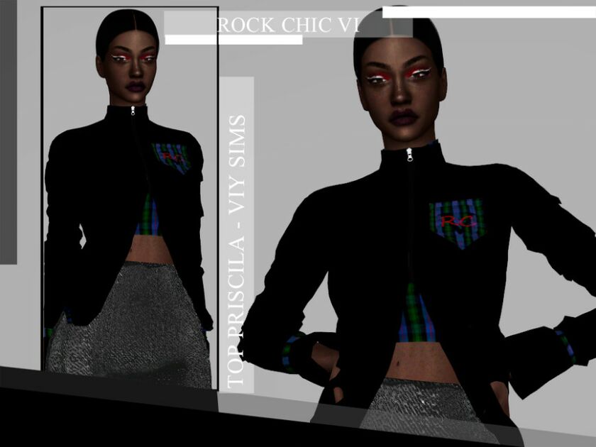 Rock Chic VI – TOP Priscila Sims 4 CC